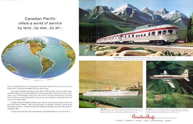Canadian Pacific Railway. Holiday magazine, April 1958.