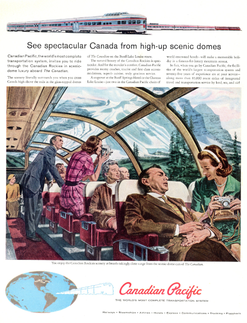 Canadian Pacific Railway. Holiday magazine, May 1960.