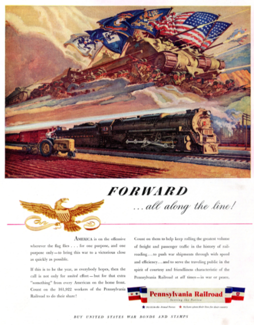Pennsylvania Railroad. Collier's, January 29, 1944.